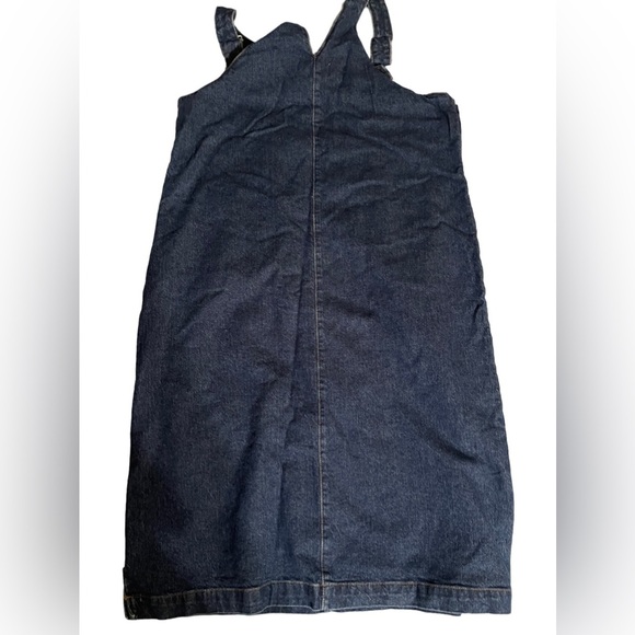 White stuff FRONT POCKET DENIM OVERALL MINI DRESS WOMEN'S SIZE 20 England​ - Picture 10 of 14